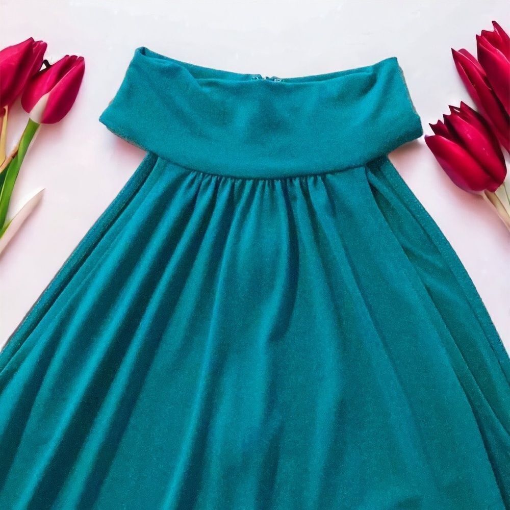 MICHAEL KORS SLEEVELESS HALTER MINI DRESS GREEN MEDIUM - Picture 5 of 10